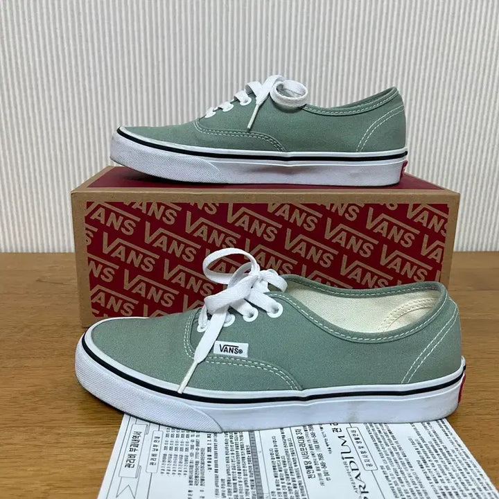 [BUNJANG] Vans Authentic Iceberg Green Sneakers / 반스 어센틱 아이스버그그린 235