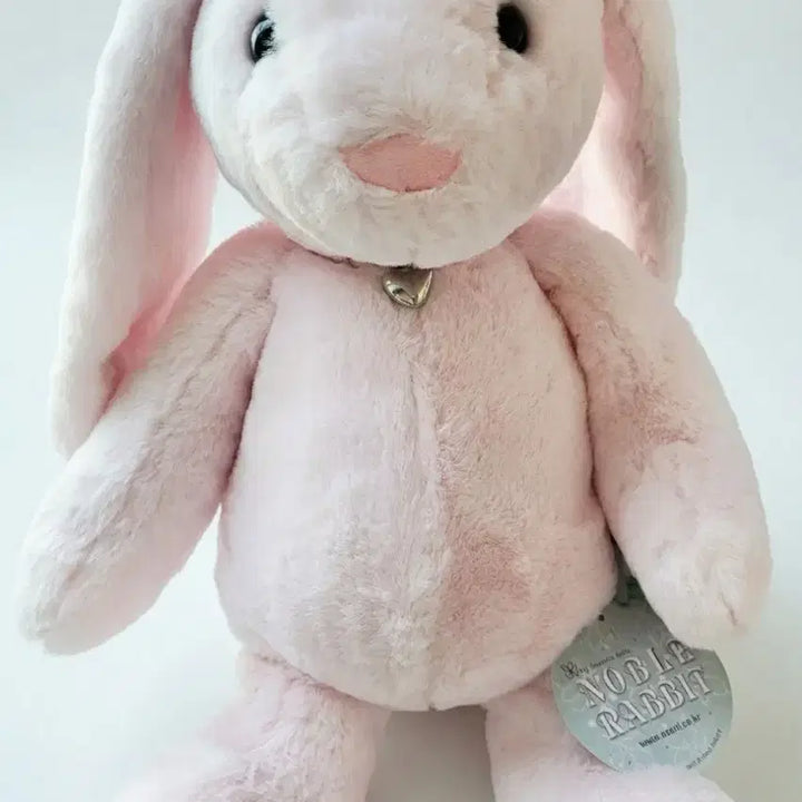 [SOLD OUT] (무료배송)노블래빗 핑크 토끼 진주 목걸이 중형 인형 새상품
