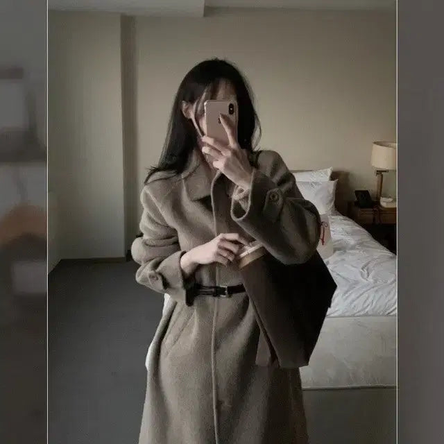 [BUNJANG] Benito Casa Long Coat - Mocha / 모카 싱글 롱 코트 베니토 가내스라 아비에무아 어텀 슬로우앤드 로엠