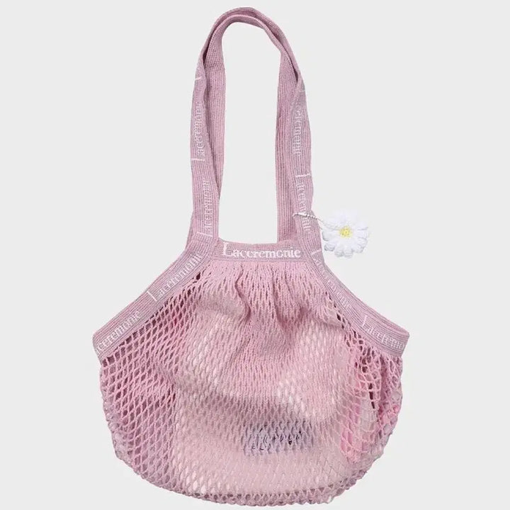 [BUNJANG] La Ceremony Pink Net Bag / 라세레모니 핑크 네트백