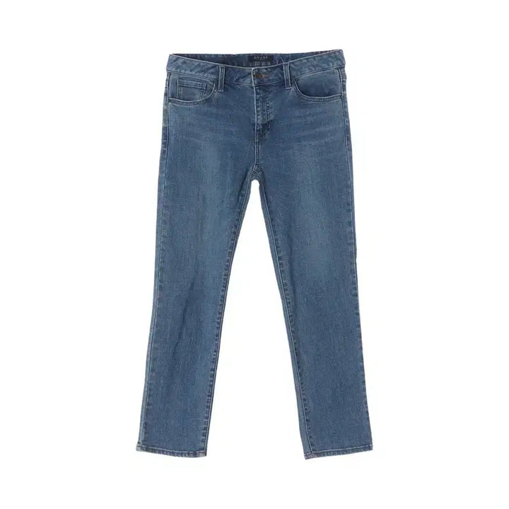 [BUNJANG] Guess Women's Cotton Poly Logo Denim Pants / 게스 (WOMEN - L) 코튼 폴리 로고 데님 팬츠