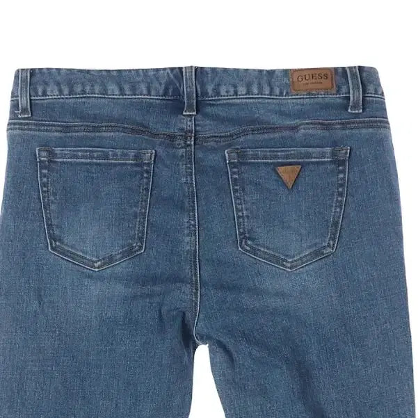 [BUNJANG] Guess Women's Cotton Poly Logo Denim Pants / 게스 (WOMEN - L) 코튼 폴리 로고 데님 팬츠