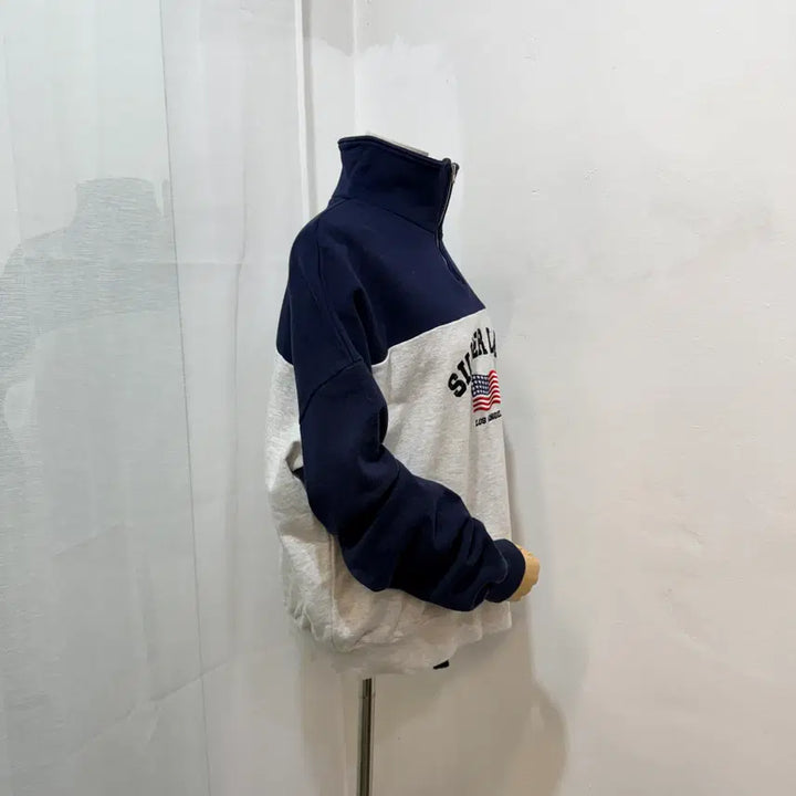 [BUNJANG] Mocostreet Half-Zip Sweatshirt / 모코스트릿 반집업맨투맨 스웻셔츠 4225