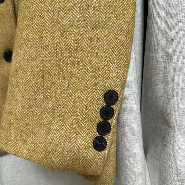 [BUNJANG] Egg Herringbone Double Breasted Jacket / Egg 에그이즈 헤링본 더블 브레스트 자켓