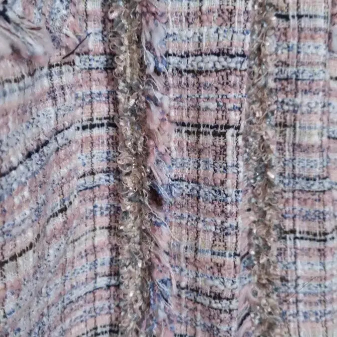 [BUNJANG] ON&ON Pink Tweed Open Jacket / ON&ON 핑크 트위드 오픈형 자켓