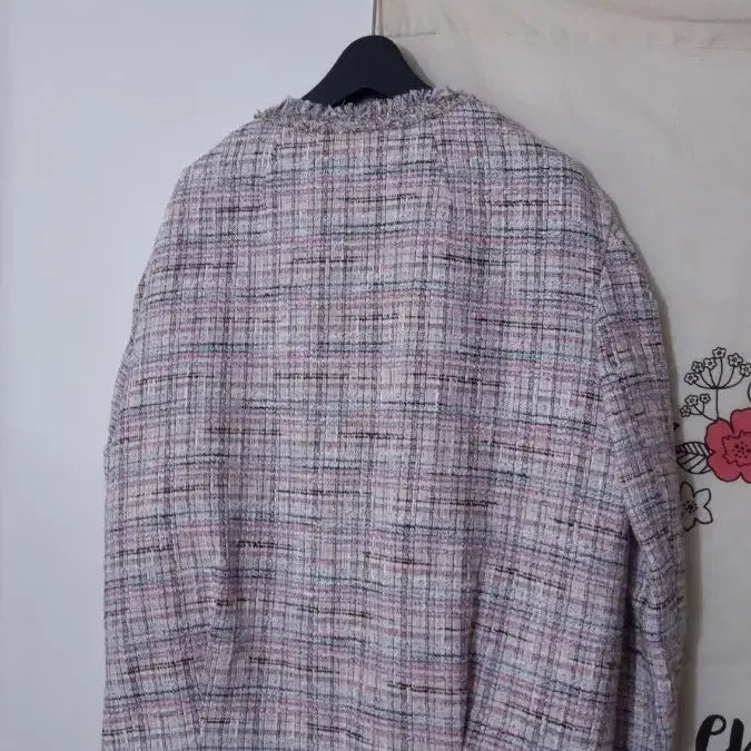 [BUNJANG] ON&ON Pink Tweed Open Jacket / ON&ON 핑크 트위드 오픈형 자켓