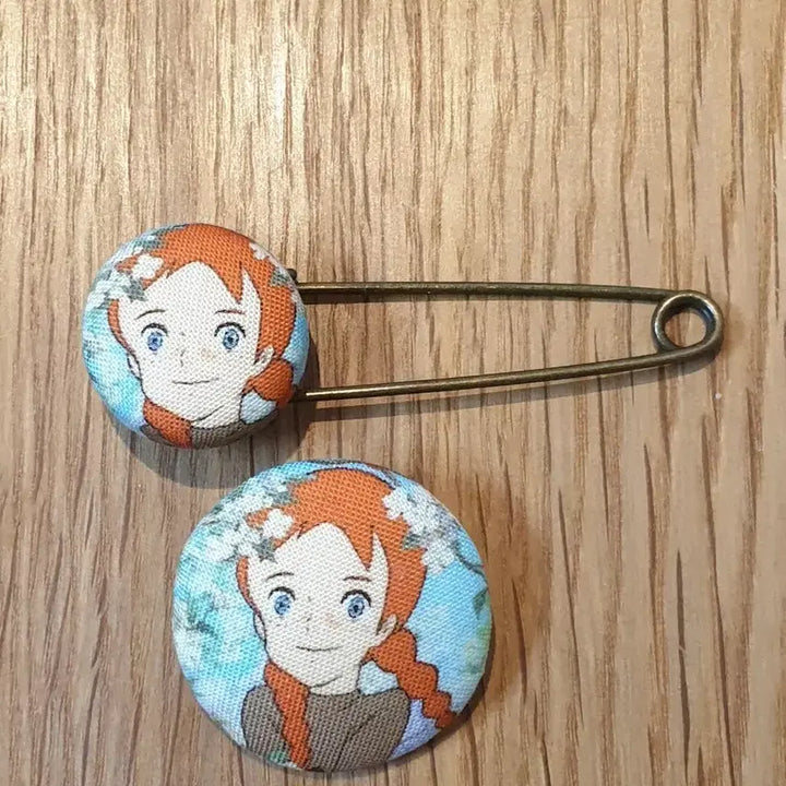 [BUNJANG] Handmade Red-Haired Anne Brooch/Pin / 핸드메이드 빨간머리앤(브로치, 옷핀)