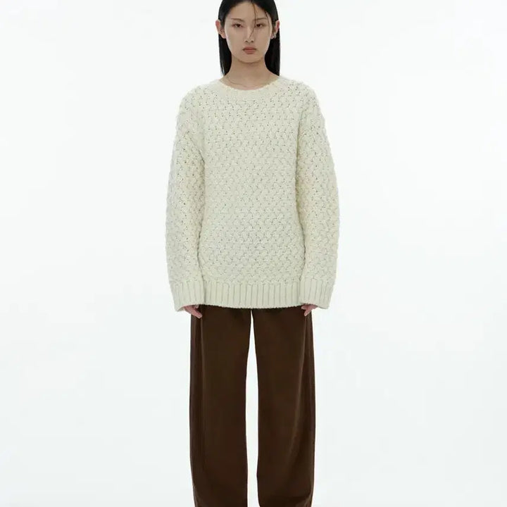 [BUNJANG] AMOMENTO Straight Pants Brown / 아모멘토 스트레이트 팬츠 브라운