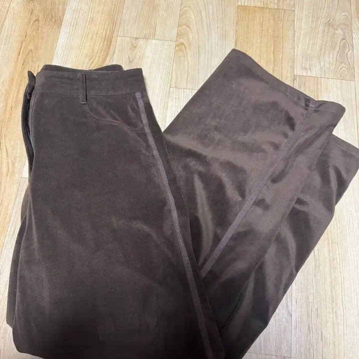 [BUNJANG] AMOMENTO Straight Pants Brown / 아모멘토 스트레이트 팬츠 브라운