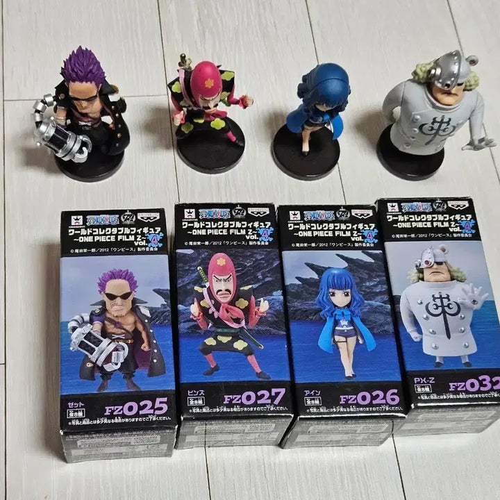 [BUNJANG] One Piece Film Z Figure Bundle Set / [개봉] 원피스 필름Z 피규어 제파, 아인, 빈즈, 파시피스타