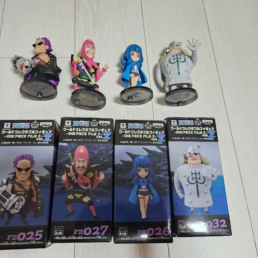 [BUNJANG] One Piece Film Z Figure Bundle Set / [개봉] 원피스 필름Z 피규어 제파, 아인, 빈즈, 파시피스타