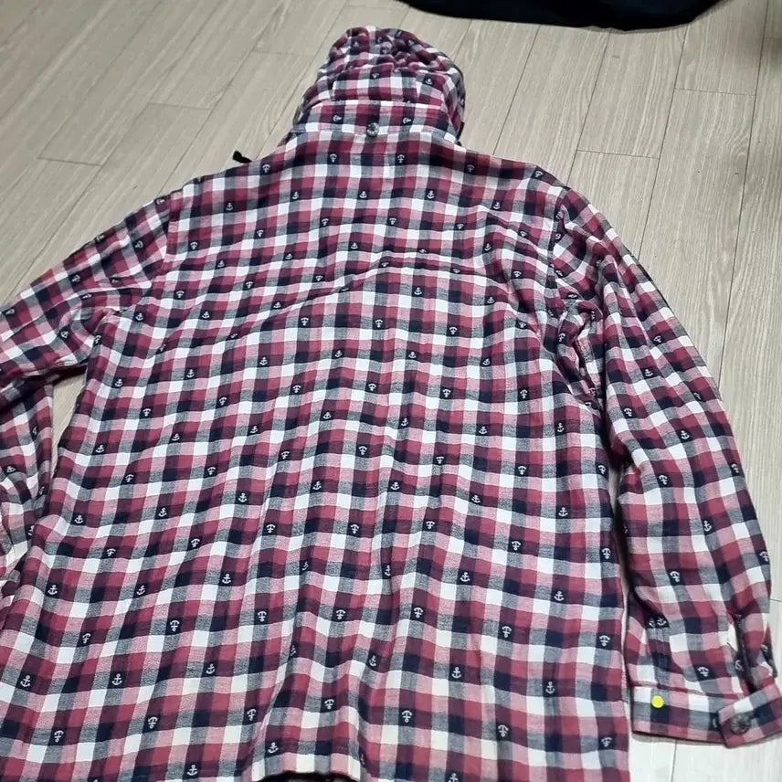 [BUNJANG] Sina Cova Anchor Check Hooded Shirt / 일본제 시나코바 앵커 체크 후드 셔츠(100)