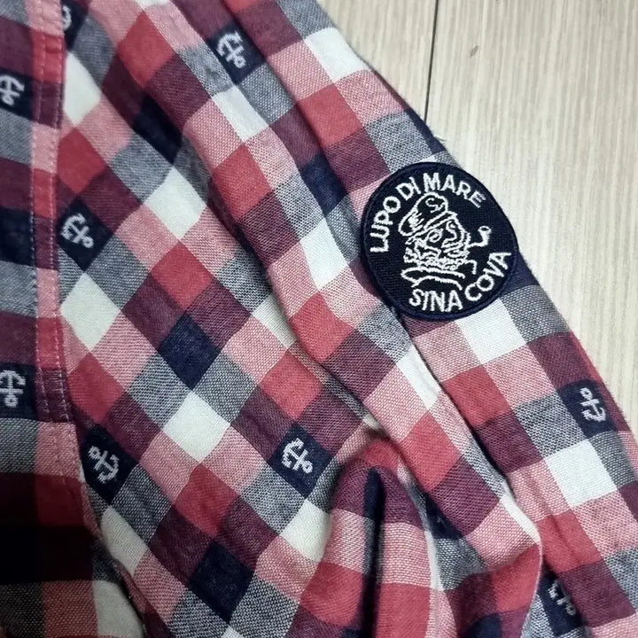[BUNJANG] Sina Cova Anchor Check Hooded Shirt / 일본제 시나코바 앵커 체크 후드 셔츠(100)