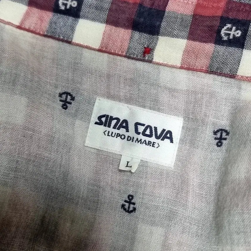 [BUNJANG] Sina Cova Anchor Check Hooded Shirt / 일본제 시나코바 앵커 체크 후드 셔츠(100)