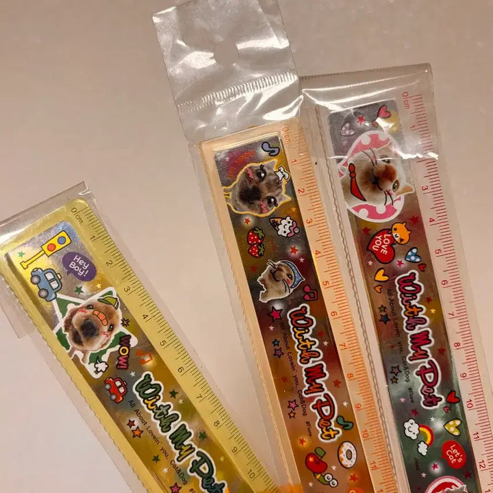 [BUNJANG] Fiore 15cm Ruler / 고전문구 피오레팬시 강아지 고양이 15cm 자
