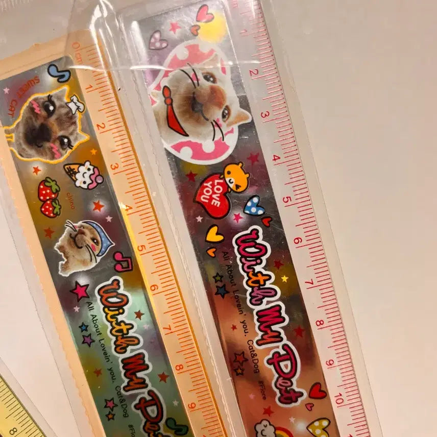 [BUNJANG] Fiore 15cm Ruler / 고전문구 피오레팬시 강아지 고양이 15cm 자