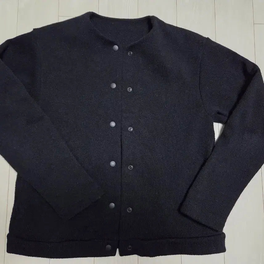 [BUNJANG] Muji Snap Button Cardigan Black / 무인양품 무지 똑딱이 가디건