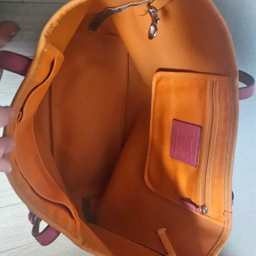 [BUNJANG] Coach Signature Pink Shoulder Tote Bag / 코치 시그니처 핑크 숄더백 토트백
