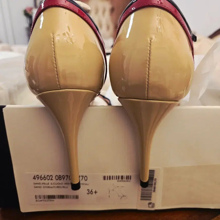 [BUNJANG] Gucci Patent Leather Tricolor Pumps Heels Size 36 / 구찌 페이턴트 가죽 삼색 펌프스 힐 36
