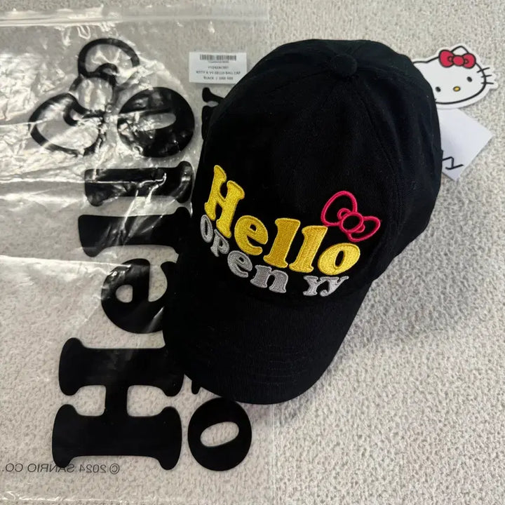 [BUNJANG] Open Y Black Hello Kitty Ball Cap / 오픈와이와이 헬로키티 블랙 볼캡