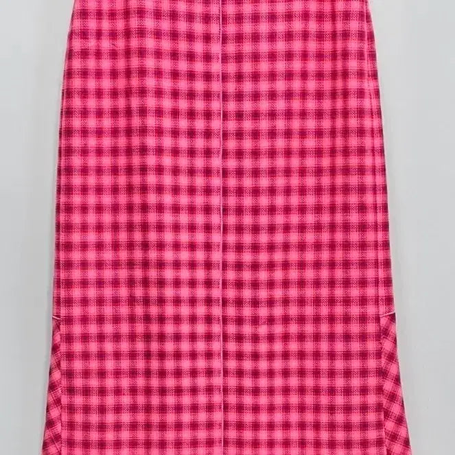 [BUNJANG] Benetton Checkered Asymmetrical Midi Skirt / 베네통 체크 언발 스커트