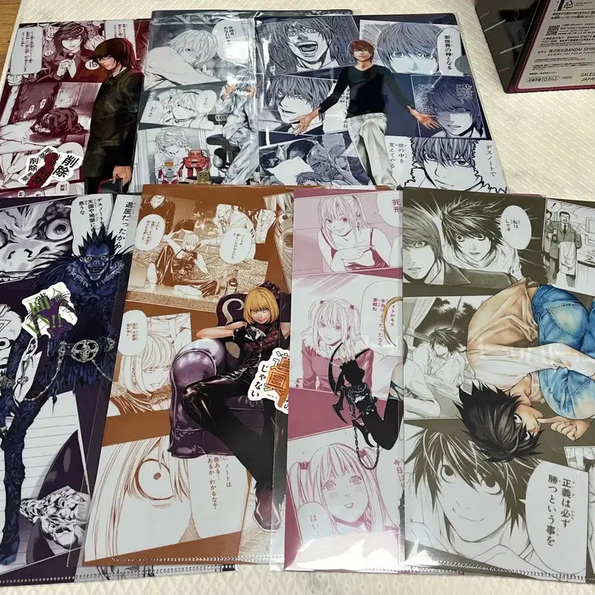 [BUNJANG] Death Note Kuji D Prize Clear File and Sticker Bundle Set / 데스노트 쿠지 D상 클파,스티커 7종 일괄판매