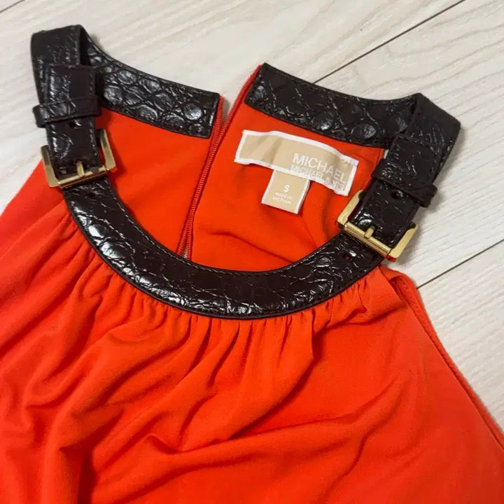 [BUNJANG] Michael Kors Orange Sleeveless Dress / 마이클코어스 오렌지색 원피스