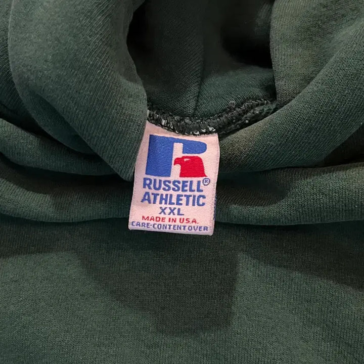 [BUNJANG] Russell Athletic Vintage Hoodie XXL / 90s 러셀 빈티지 후드 그린 XXL