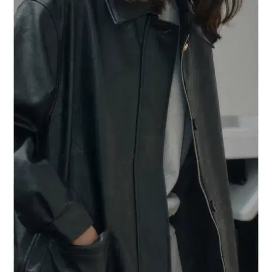 [BUNJANG] TILL I DIE Black Leather Jacket / TILLI DIE 블랙 레더 자켓 FREE