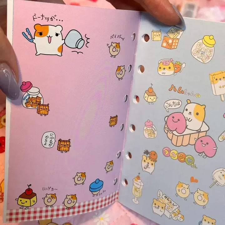 [BUNJANG] Classic Snacks Hamster Sticker Book Paper Diary / 고전 과자 햄스터 육공 씰북 지류 다이어리 햄
