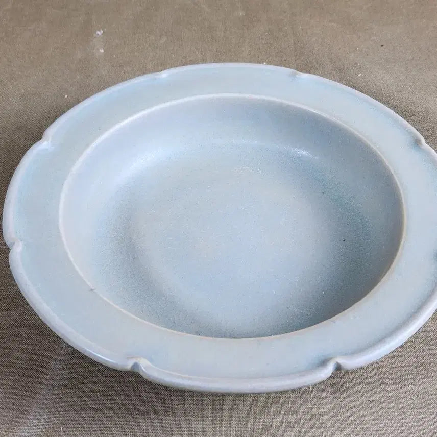 [BUNJANG] Chinese Ru Ware Celadon Deep Plate / 중국도자기 여요청자 깊은 접시