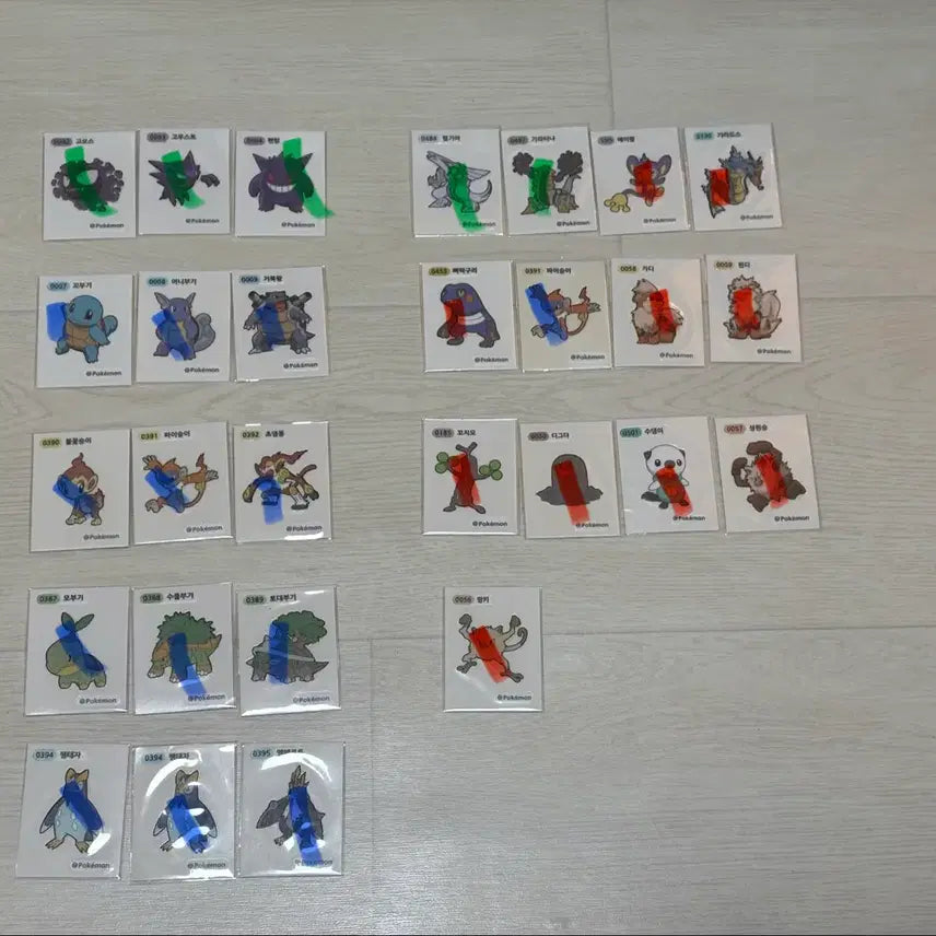 [BUNJANG] Pokemon Tteokbokki Stickers / 포켓몬 띠부씰 판매