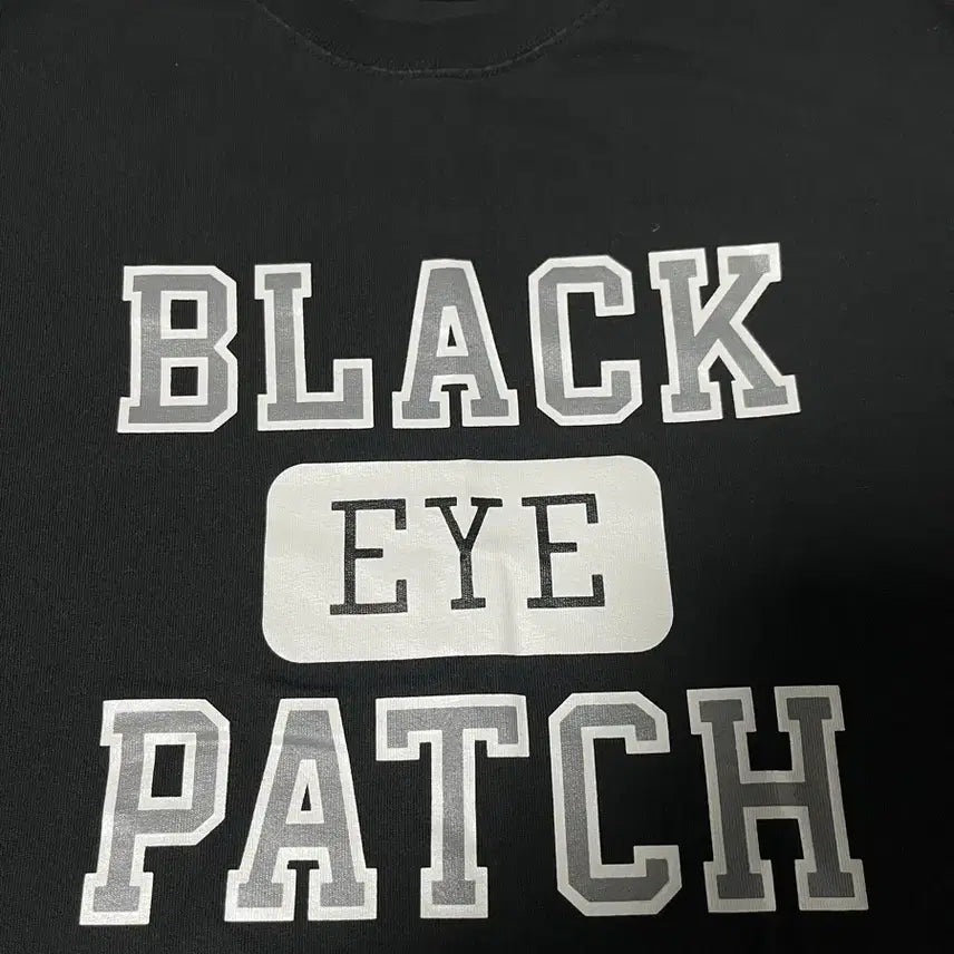 [BUNJANG] Black Eye Patch Short Sleeve T-Shirt (L) with Sticker / 블랙아이패치 반팔 L 스티커 증정!!