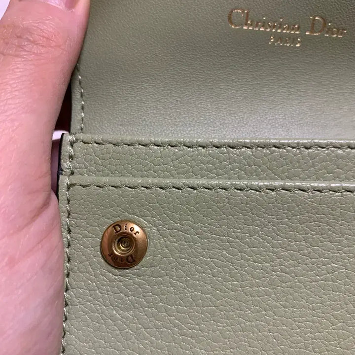[BUNJANG] Dior Saddle Flap Card Holder Sage Green Card Wallet / 디올 새들 플랩 카드홀더 세이지 그린 카드지갑