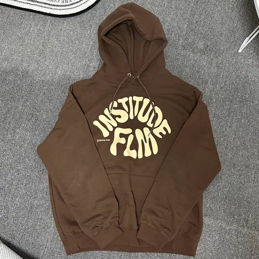 [BUNJANG] Filluminate Graffiti Logo Hoodie - Brown (Size M) / [M] 필루미네이트 오버핏 그래피티 로고 후디-브라운
