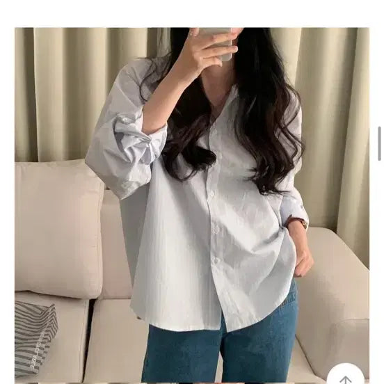 [BUNJANG] CreamCheeseMarket Stripe Shirt / 크림치즈마켓 스프라이프 셔츠