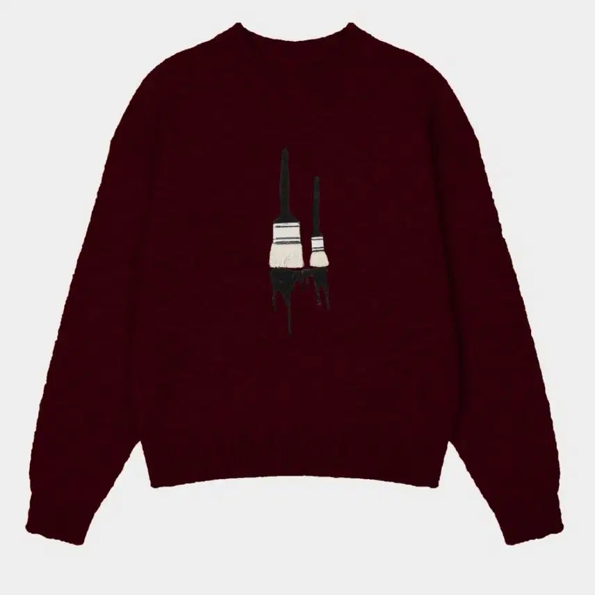 [BUNJANG] Waveyness Brush Knit Burgundy Sweater / 웨이비니스 브러쉬니트 버건디 2사이즈