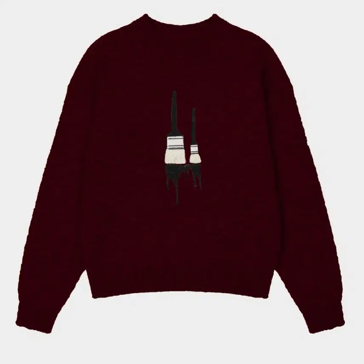 [BUNJANG] Waveyness Brush Knit Burgundy Sweater / 웨이비니스 브러쉬니트 버건디 2사이즈