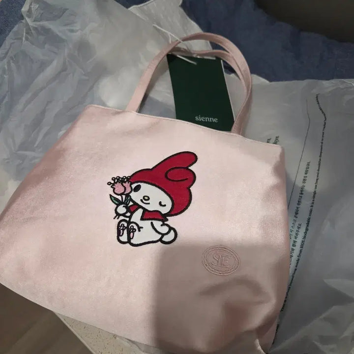 [BUNJANG] Sienne My Melody Pink Tote Bag / sienne 시엔느 마이멜로디 핑크색 토트백 미사용 새제품