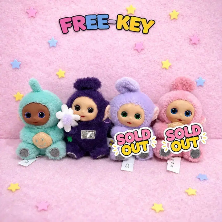 [BUNJANG] Teletubbies Tinky Winky, Dipsy, Laa-Laa, Po Keyring Set / [새상품] 텔레토비 뚜비, 보라돌이, 뽀 키링