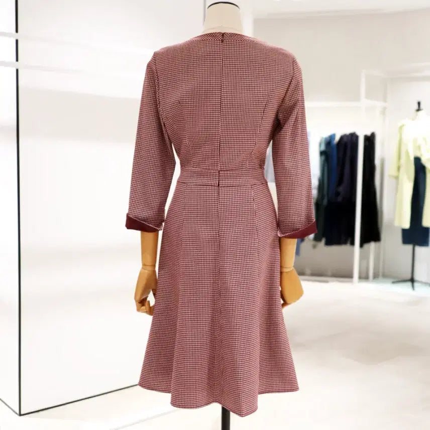 [BUNJANG] It Michaa Belted Checkered Dress 55 / 잇미샤(it michaa) 벨티드 체크원피스 55