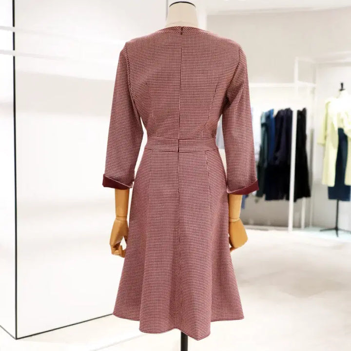 [BUNJANG] It Michaa Belted Checkered Dress 55 / 잇미샤(it michaa) 벨티드 체크원피스 55