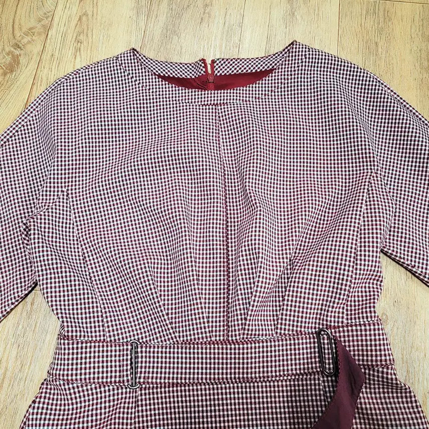 [BUNJANG] It Michaa Belted Checkered Dress 55 / 잇미샤(it michaa) 벨티드 체크원피스 55