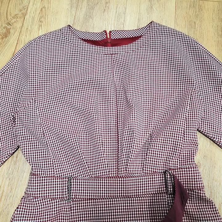 [BUNJANG] It Michaa Belted Checkered Dress 55 / 잇미샤(it michaa) 벨티드 체크원피스 55