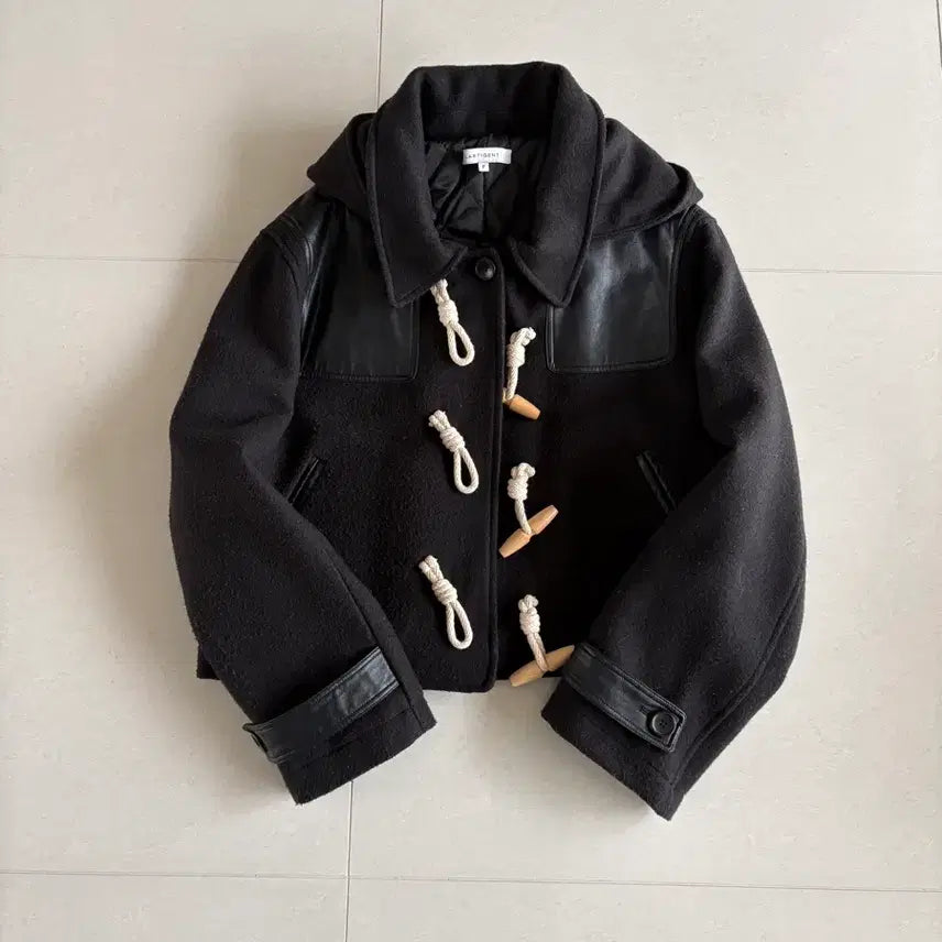 [BUNJANG] Lartigent Crop Duffle Coat / 라티젠트 lartigent 더플 코트 크롭 후드 떡볶이 코트