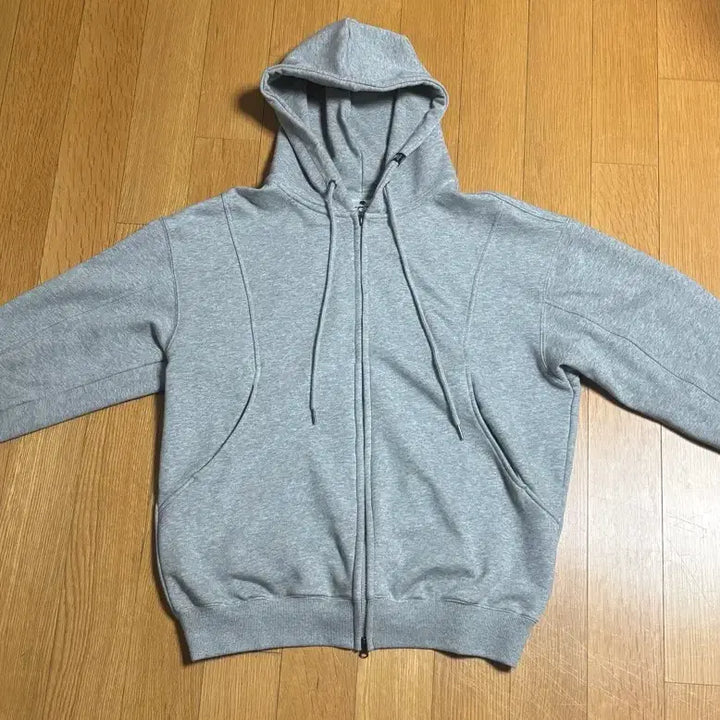 [BUNJANG] GHZ-278 Gray Stitch Detail Hooded Zip-Up Jacket / 절개 스티치 후드집업 GHZ-278_그레이