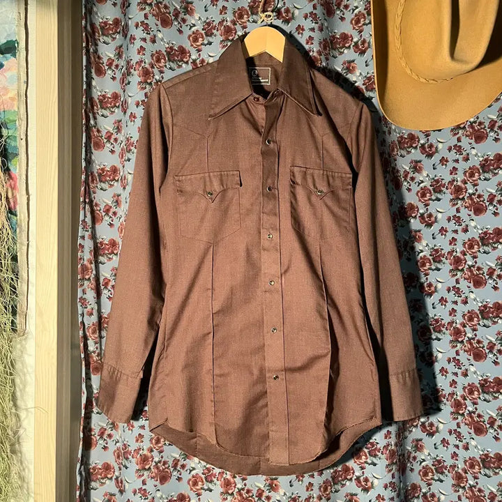 [BUNJANG] JC Penney Western Shirt / 70s jcpenny 브라운 웨스턴 셔츠