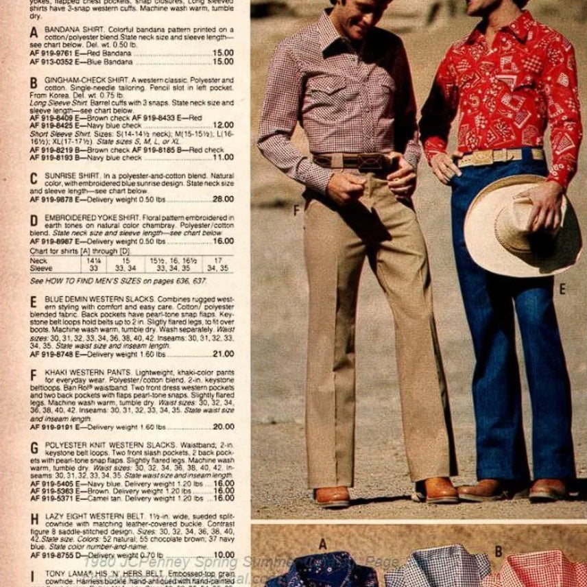 [BUNJANG] JC Penney Western Shirt / 70s jcpenny 브라운 웨스턴 셔츠