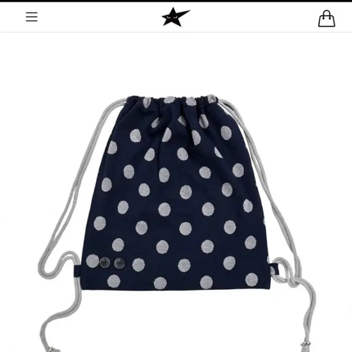 [SOLD OUT] 위프롬레이지 네이비 도트 힙색 스트링백