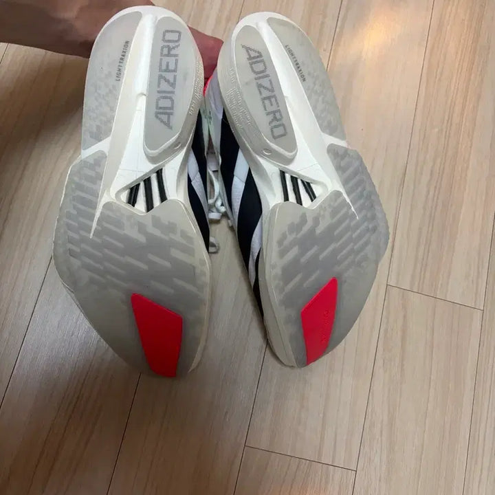 [BUNJANG] Adidas Adizero White Sneakers / 아디다스 아디제로 화이트 운동화
